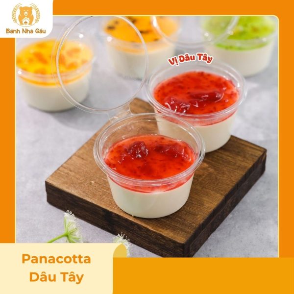 panna cotta dâu tây