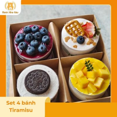Set 4 bánh tiramisu