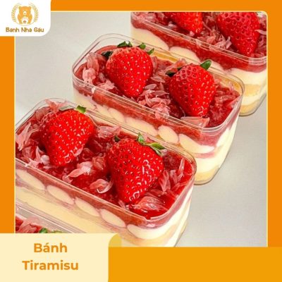 bánh tiramisu hương vị dâu